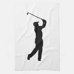 Golf Black Silhouette Shadow Towel