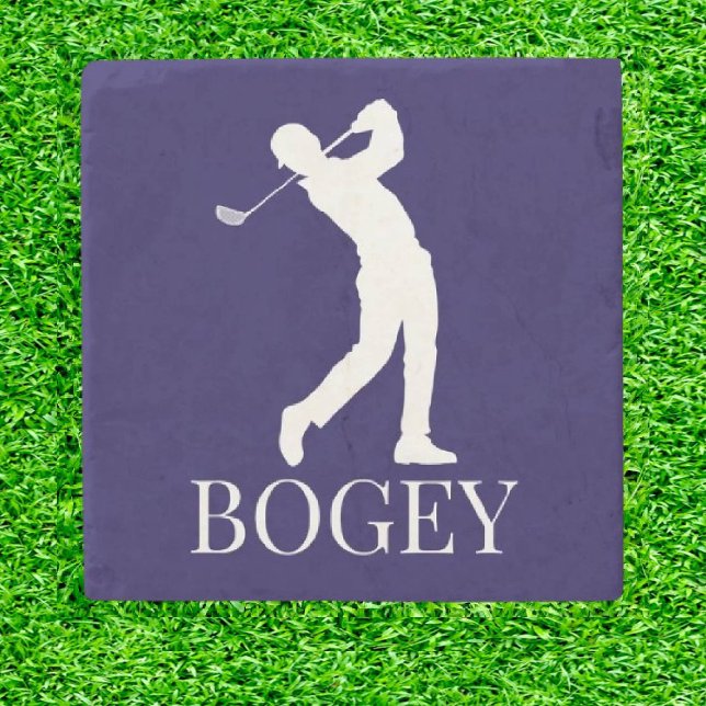 Golf Bogey  stylish Stone Coaster (Tee off with Style!)