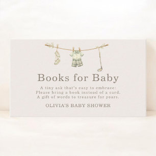 Golf Books For Baby Shower Enclosure Card