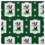 Golf Boston Terrier (black) Cute Dog Fabric