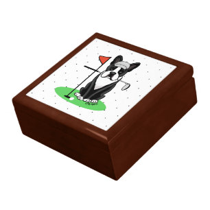 Golf Boston Terrier (black) Cute Dog Gift Box