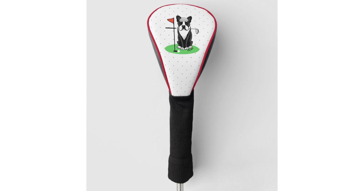 Golf Boston Terrier (black) Cute Dog Golf Head Cover Zazzle