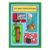 Golf bowling fishing customizable invitations (Front)