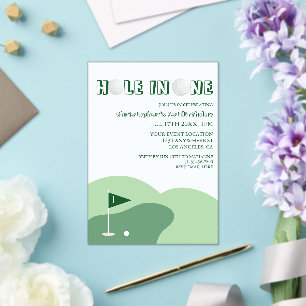 Golf Boy 1st Birthday Acrylic Invitations