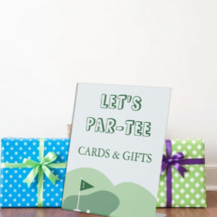 Golf Boy 1st Birthday Cards & Gifts Pedestal Sign