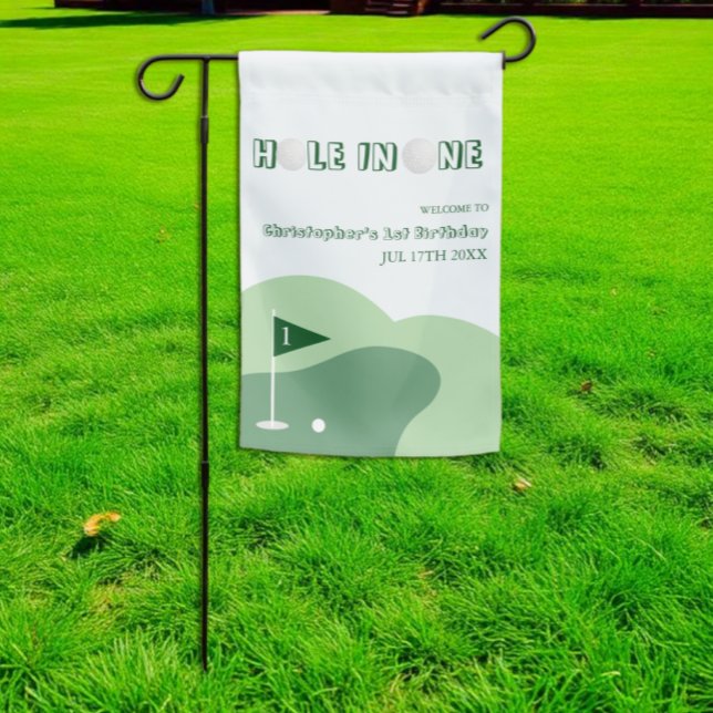 Golf Boy 1st Birthday Garden Flag (Creator Uploaded)