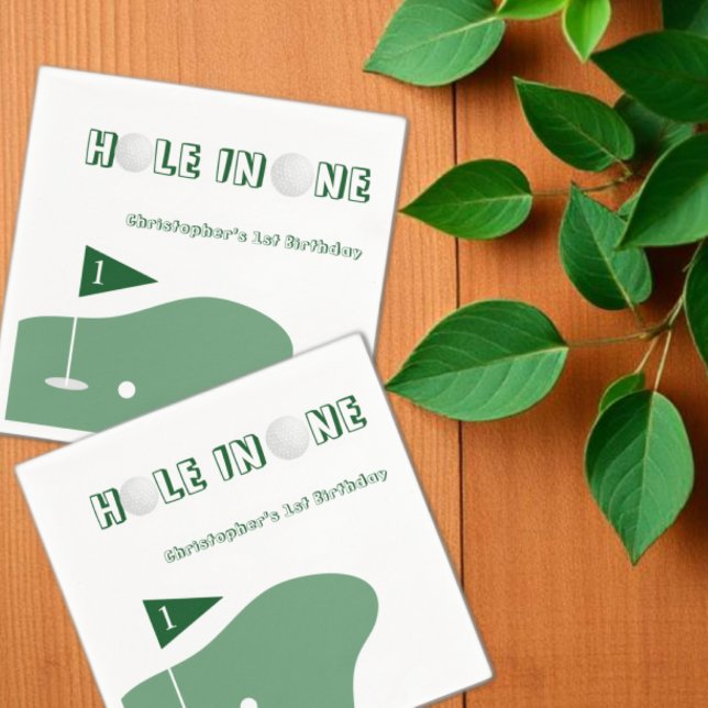 Golf Boy 1st Birthday Napkins (Creator Uploaded)