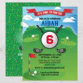 Golf Boy Birthday Par-Tee Design (Front/Back)