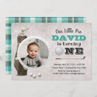 Golf Boy Future Golfer Cute Photo 1st Birthday