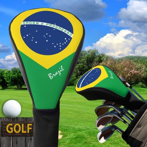 Golf Brazil  Brazilian Flag  Golf Clubs Covers