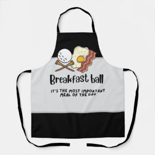 Golf breakfast with fried egg for golfer apron