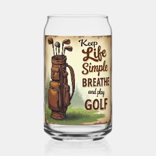 Golf Breathe And Play Golf Can Glass