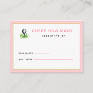 Golf Bridal Shower Game Enclosure Card