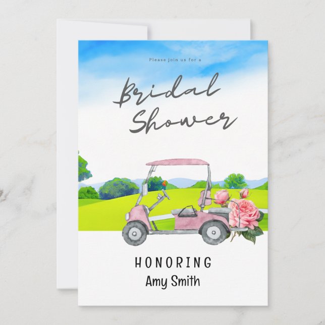 Golf Bridal Shower invitation for golfer (Front)