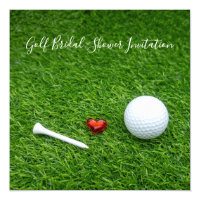 Golf Bridal Shower Invitation with ball and love