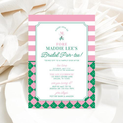 Golf Bridal Shower Par_tee Invitation