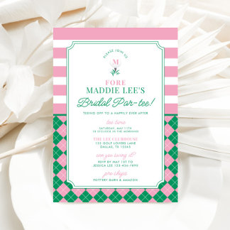 Golf Bridal Shower Par-tee Invitation