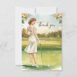Golf Bridal Shower Thank You Card