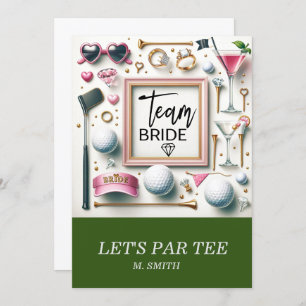 Golf Bridal Shower themed with golf ball  Invitation