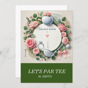 Golf Bridal Shower themed with golf ball Invitation