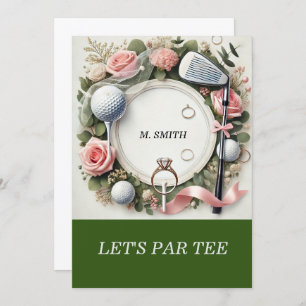 Golf Bridal Shower themed with golf ball  Invitation