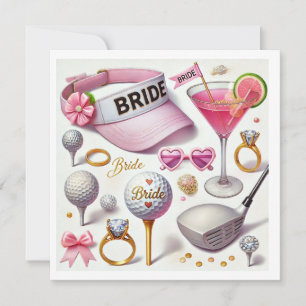 Golf Bridal Shower themed with golf ball Save The Date