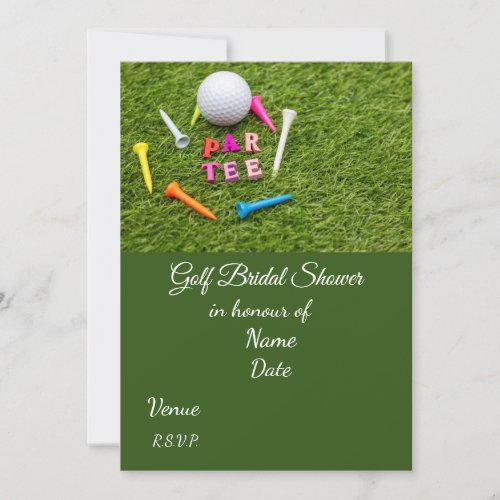 Golf Bridal Shower with golf ball  Save the Date Invitation
