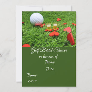 Golf Bridal Shower with golf ball Save the Date Invitation