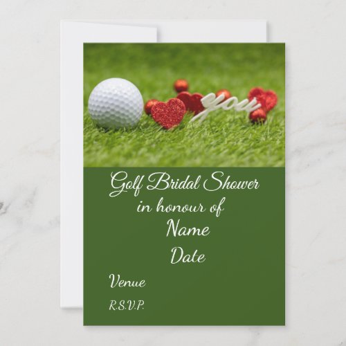 Golf Bridal Shower with golf ball  Save the Date Invitation