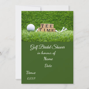 Golf Bridal Shower with golf ball Save the Date Invitation