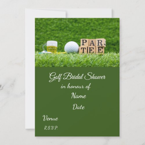 Golf Bridal Shower with golf ball  Save the Date Invitation