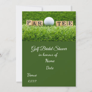 Golf Bridal Shower with golf ball Save the Date Invitation