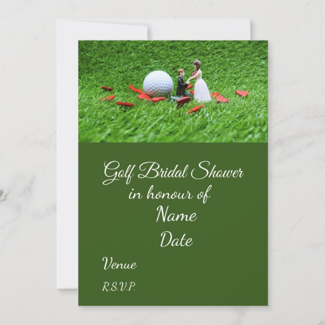 Golf Bridal Shower with golf ball  Save the Date Invitation (Front)