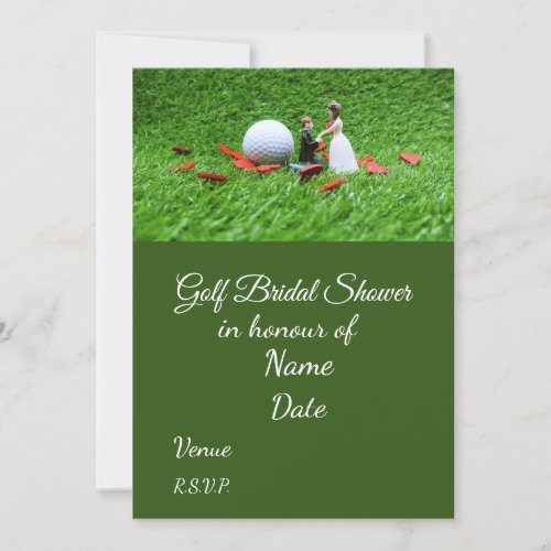 Golf Bridal Shower with golf ball  Save the Date Invitation