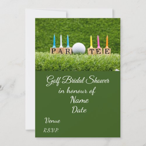 Golf Bridal Shower with golf ball  Save the Date Invitation