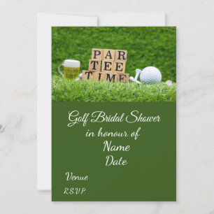 Golf Bridal Shower with golf ball Save the Date Invitation