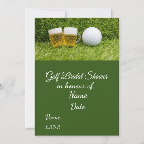 Golf Bridal Shower with golf ball  Save the Date Invitation