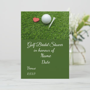 Golf Bridal Shower with golf ball Save the Date Invitation