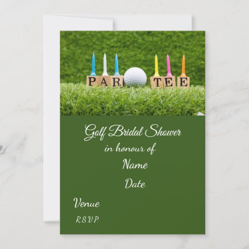 Golf Bridal Shower with golf ball  Save the Date Invitation