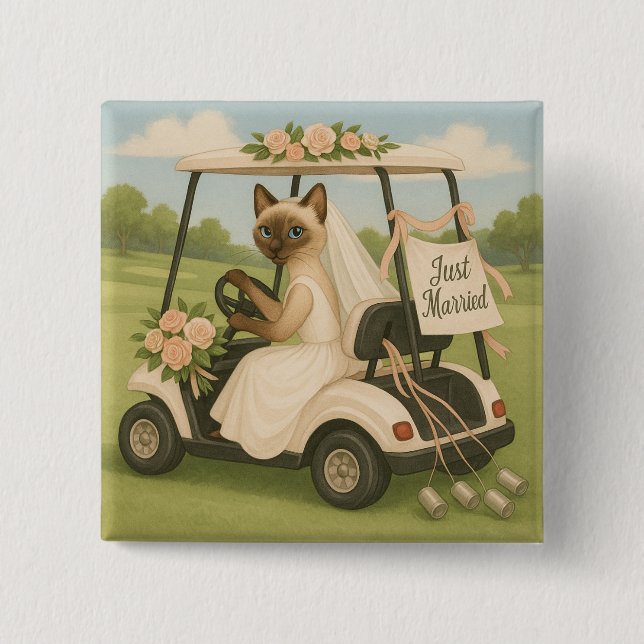 Golf Bride after Party  Button (Front)