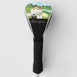 Golf Bride and Groom wedding in golf course  Head Cover