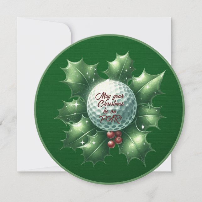 Golf Buddy Christmas Greeting Card (Front)