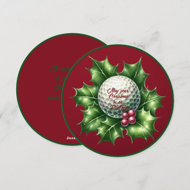 Golf Buddy Christmas Greeting Card (Front/Back)