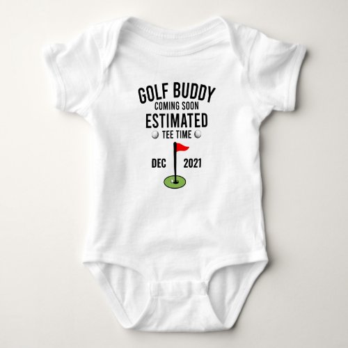 Golf Buddy Coming Soon Pregnancy Announcement Baby Bodysuit