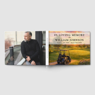 Golf Buggy Celebration of Life Funeral Photo Guest Book