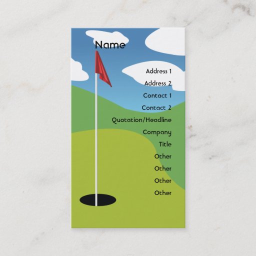 Customizable Golf - Business Business Card