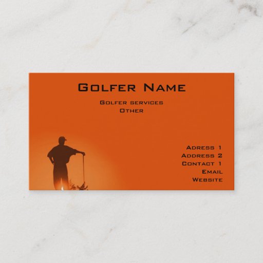 Customizable Golf Business Card