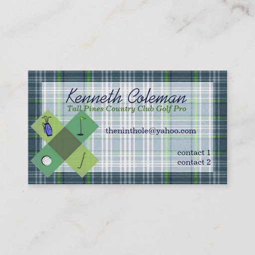 Customizable Golf Business Card