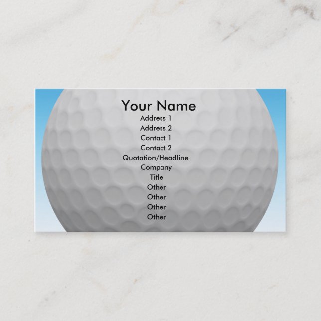 Golf Business Card (Front)