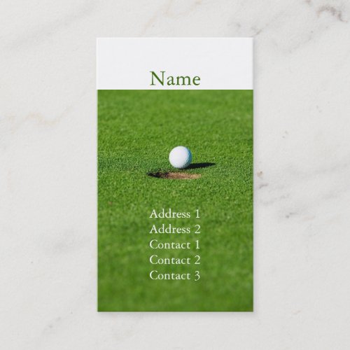 Golf business card